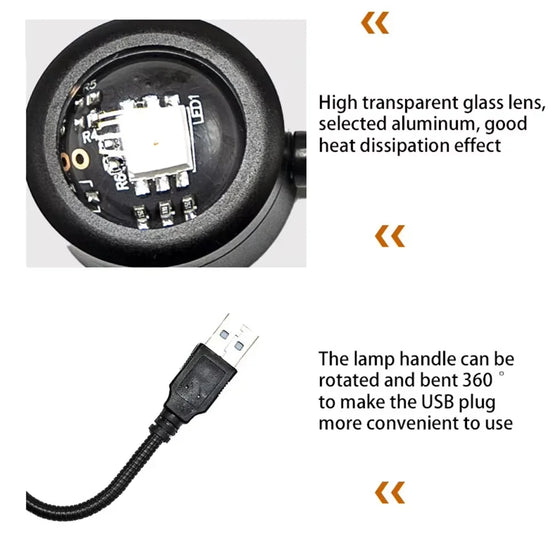 HOMEFISH LED Sunset Projection Lamp