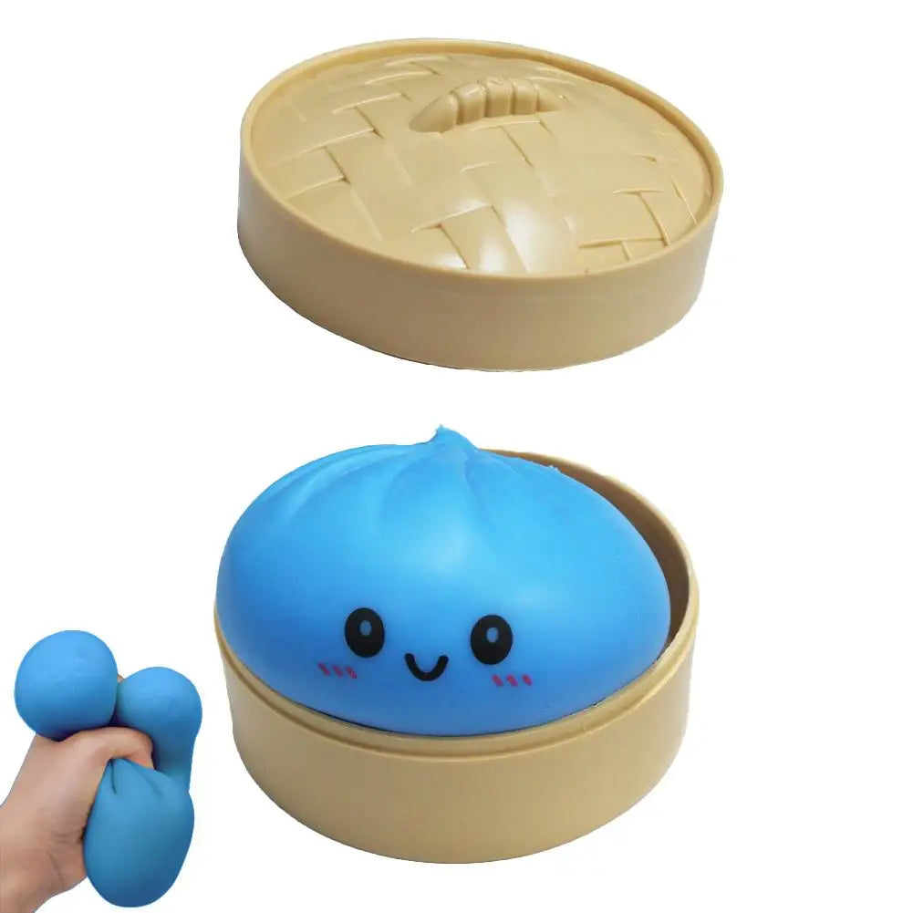 Dumpling Stress Balls Fidget Sensory Toy Simulation Food with Little Steamer Squeeze Dough Ball Stress Relief Hand Toy 1pcs 2026