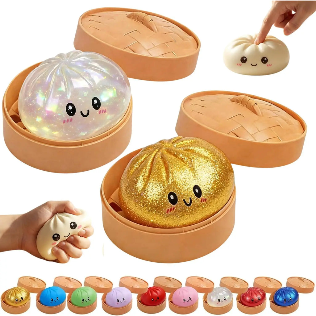 Simulation Flash Dumpling Pressure Ball Slow Rebound Soft Pinch Decompression Toy Office Desk Decor Birthday Gift Children&Adult