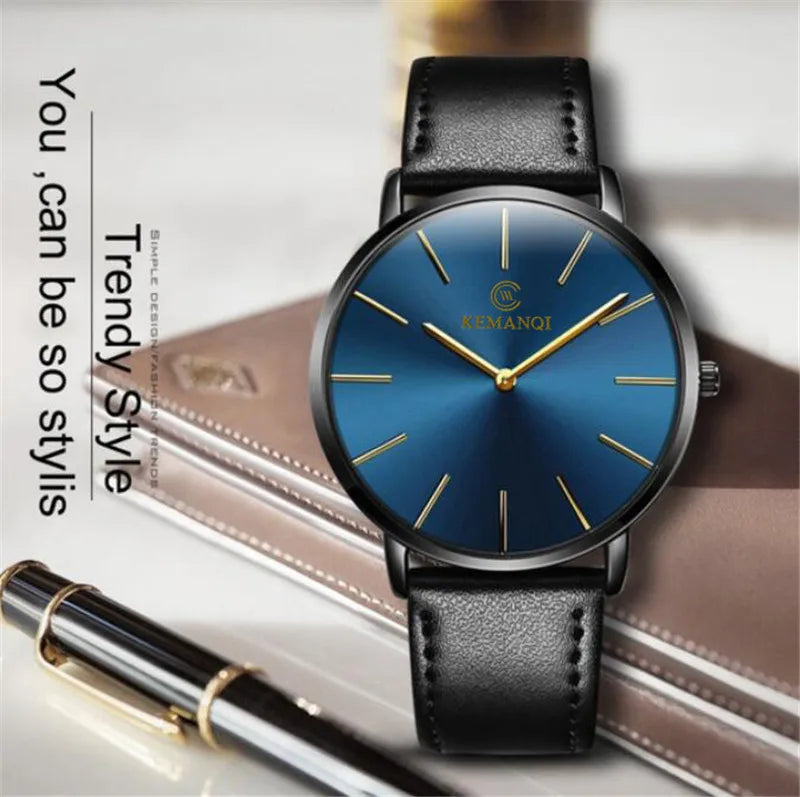 2025 Luxury Business Men Watches Men Gold Watch Ultra Thin Mens Watches Leather Quartz Watch Man Wristwatch Horloge Mannen