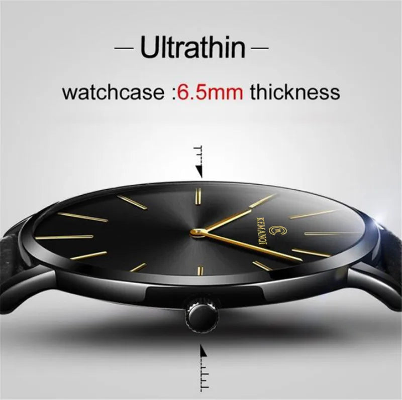 2025 Luxury Business Men Watches Men Gold Watch Ultra Thin Mens Watches Leather Quartz Watch Man Wristwatch Horloge Mannen