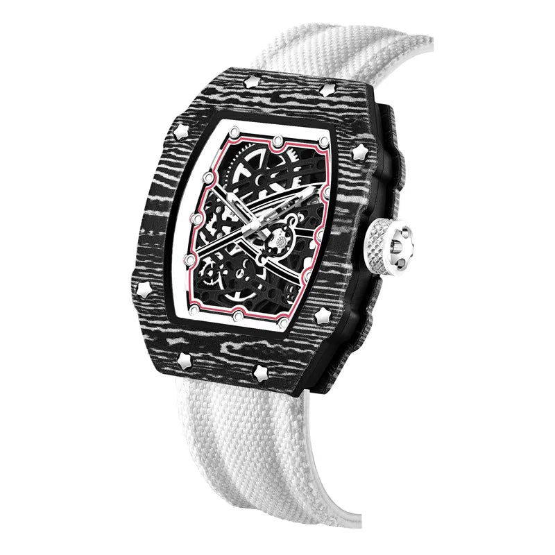 New Trendy Ultra-Thin Wine Barrel Shaped Nylon Belt Quartz Watch Fashionable And Stylish Timepiece