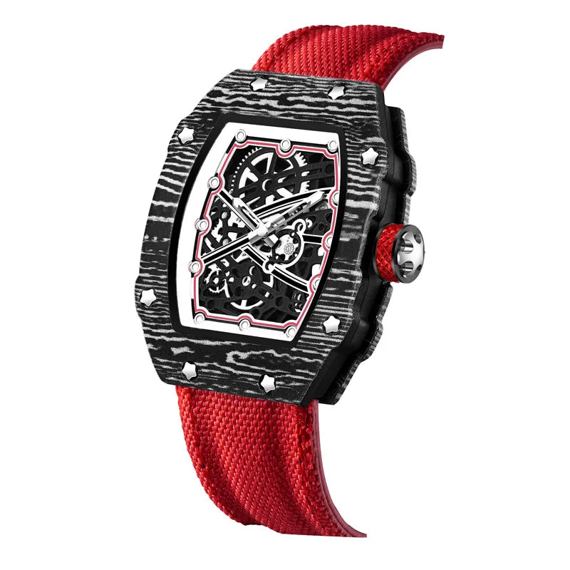 New Trendy Ultra-Thin Wine Barrel Shaped Nylon Belt Quartz Watch Fashionable And Stylish Timepiece