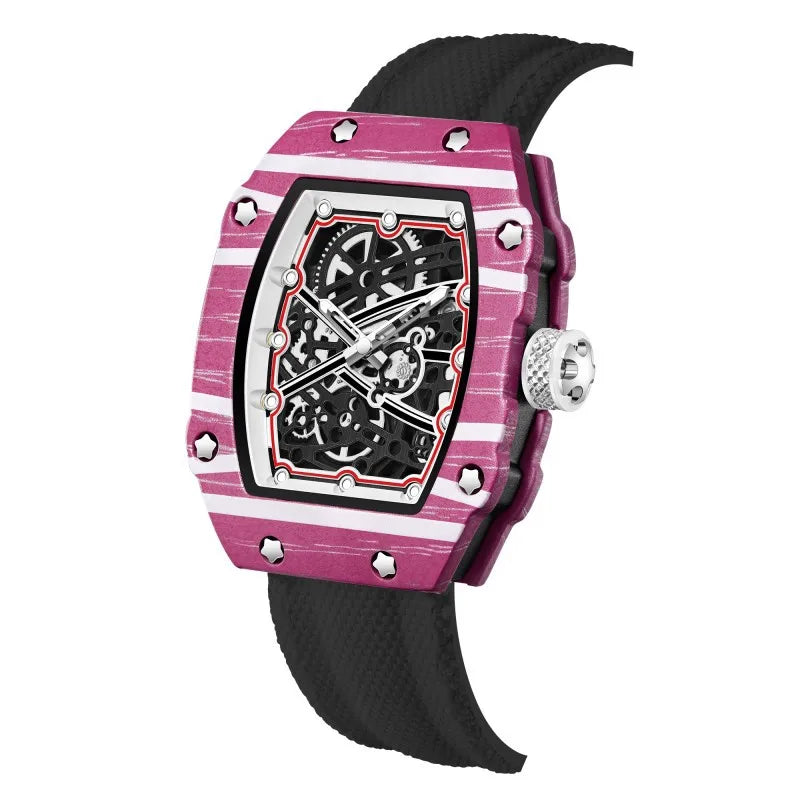 New Trendy Ultra-Thin Wine Barrel Shaped Nylon Belt Quartz Watch Fashionable And Stylish Timepiece