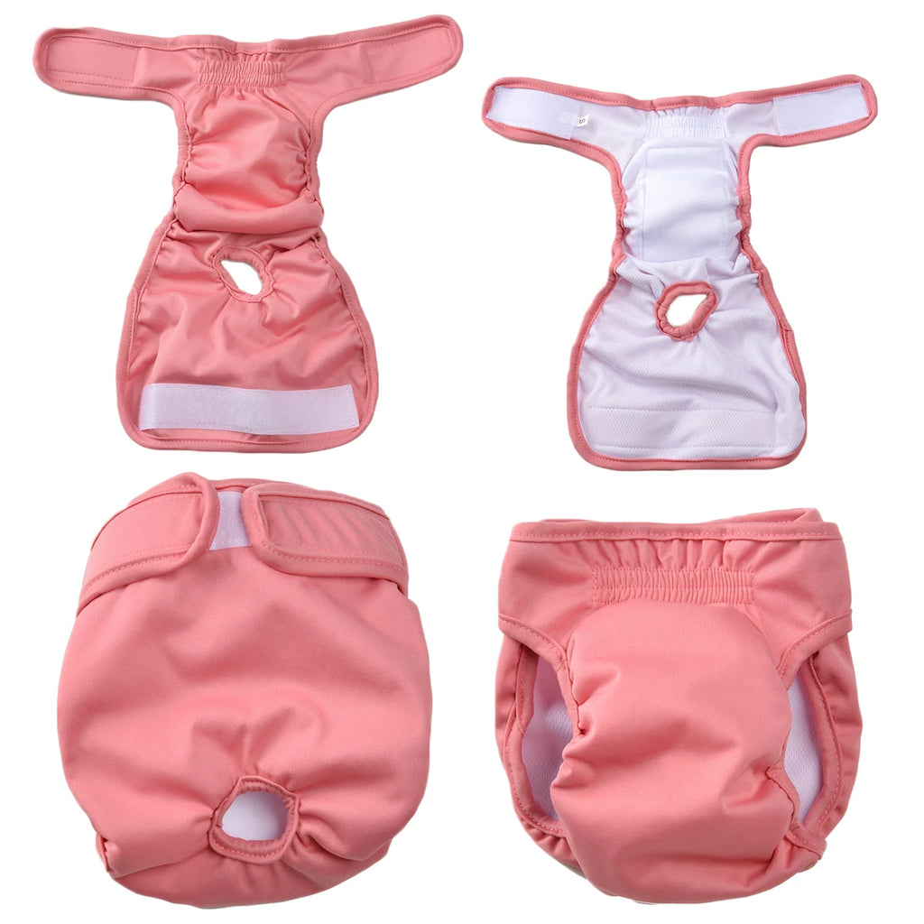 Washable Female Dog Diaper Adjustable Pet Physiological Pant Reusable Leakproof Pets Panties Diapers for Small Medium Large Dogs
