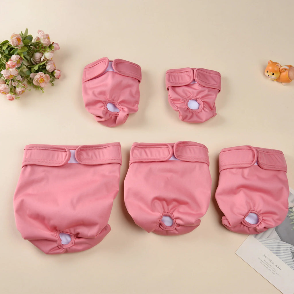 Washable Female Dog Diaper Adjustable Pet Physiological Pant Reusable Leakproof Pets Panties Diapers for Small Medium Large Dogs