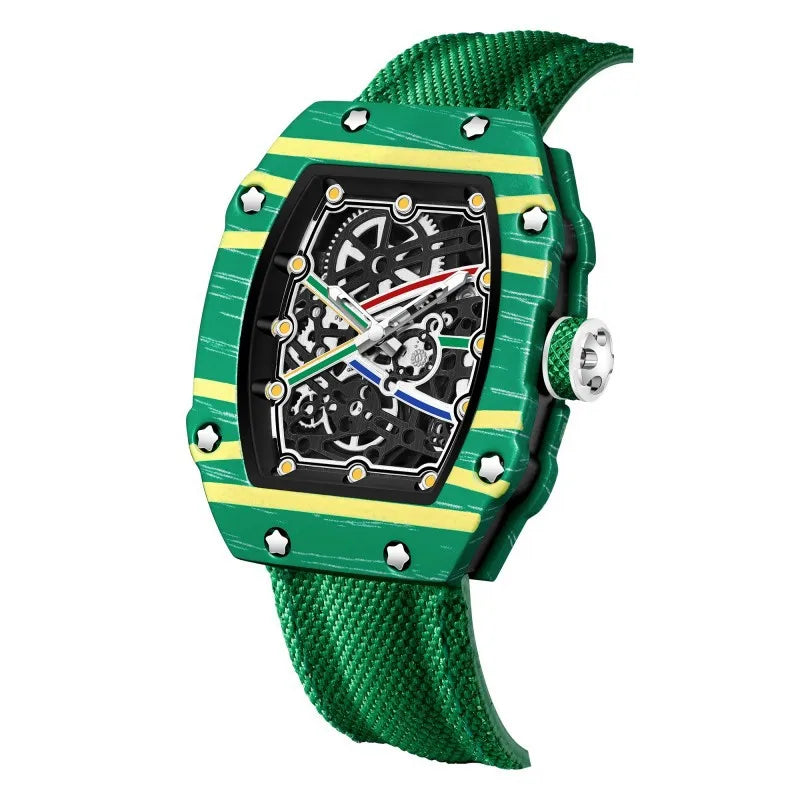 New Trendy Ultra-Thin Wine Barrel Shaped Nylon Belt Quartz Watch Fashionable And Stylish Timepiece