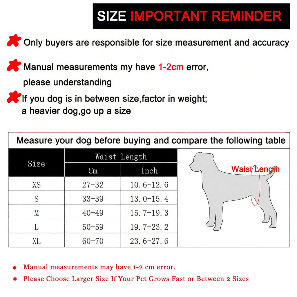 Washable Female Dog Diaper Adjustable Pet Physiological Pant Reusable Leakproof Pets Panties Diapers for Small Medium Large Dogs