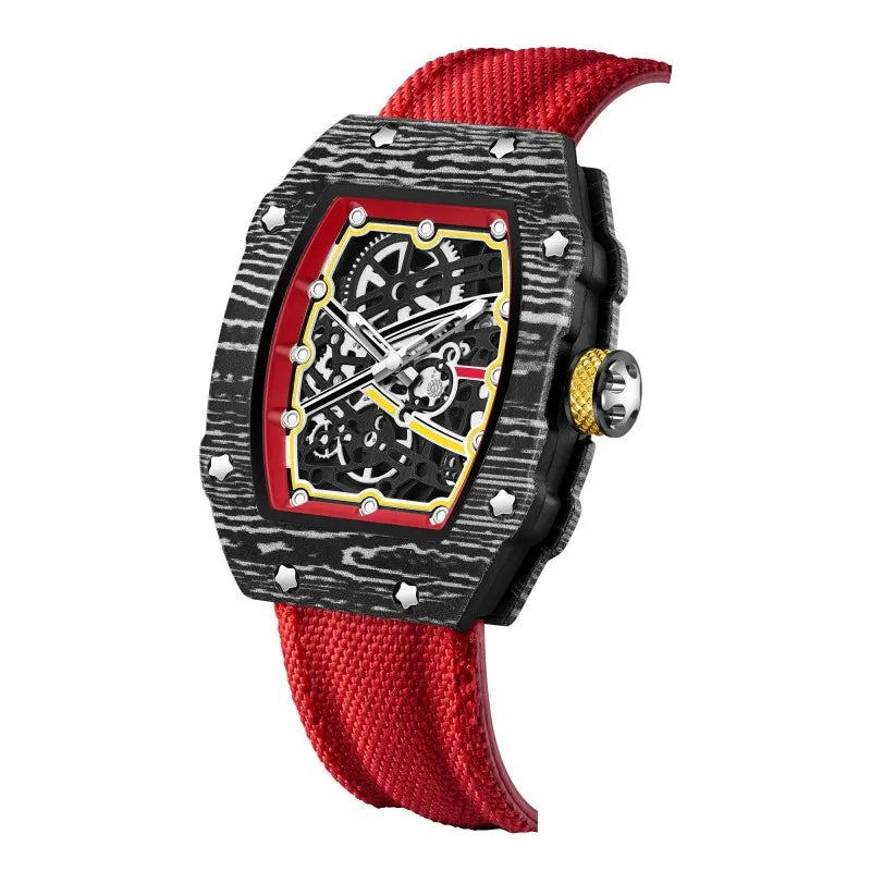 New Trendy Ultra-Thin Wine Barrel Shaped Nylon Belt Quartz Watch Fashionable And Stylish Timepiece
