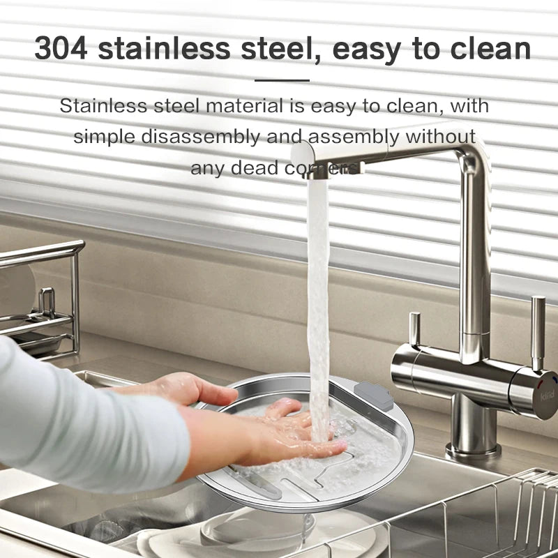 Pet Water Fountain for Cats 74oz/2.2L Stainless Steel Indoor Drinking Dispenser Free Standing Cat Water Fountain with Filter