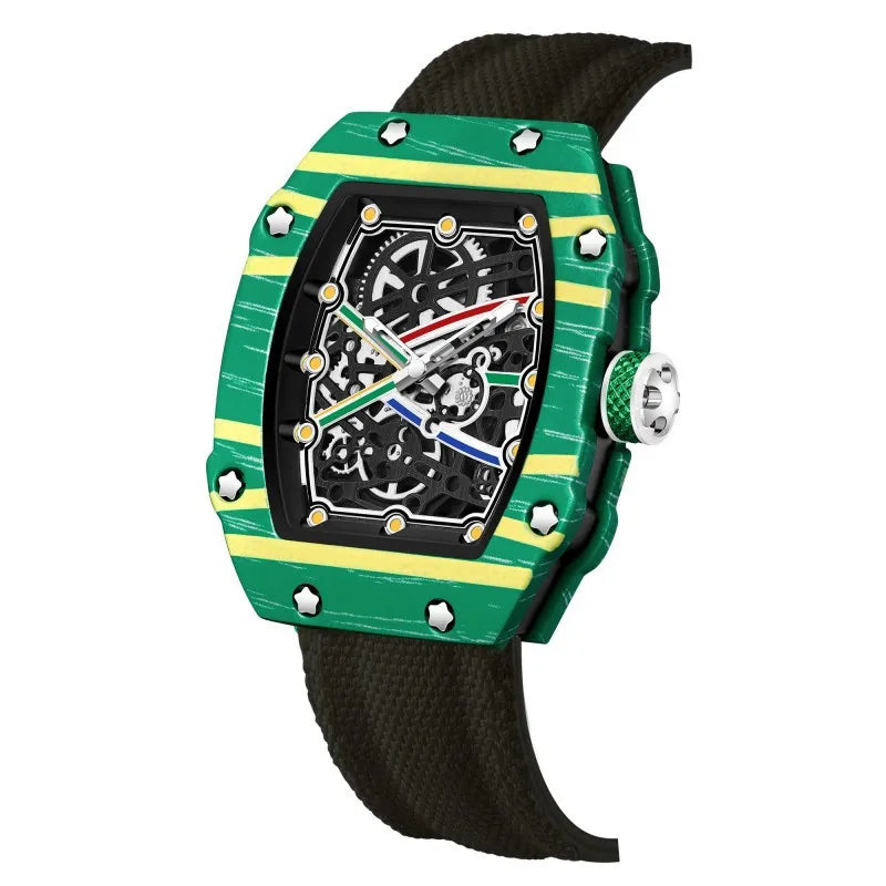 New Trendy Ultra-Thin Wine Barrel Shaped Nylon Belt Quartz Watch Fashionable And Stylish Timepiece