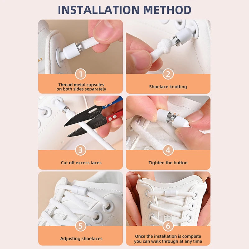 Elastic No Tie Shoelaces Semicircle
