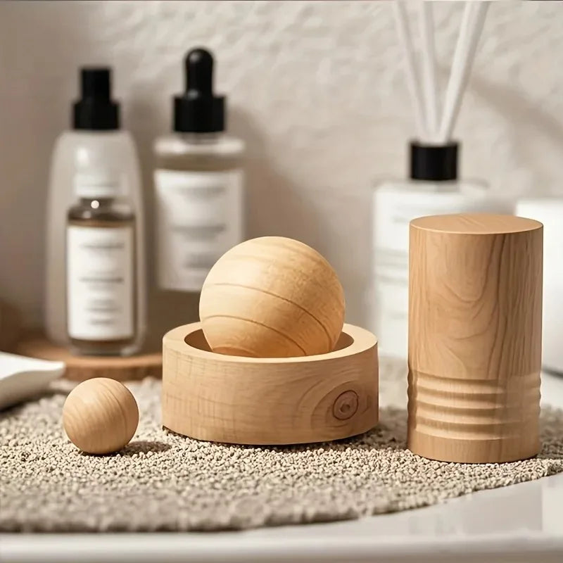 Spherical Wooden Essential Oil Diffuser, Natural Fragrance Dispersion for Bedroom, Room, Car and Home Decor