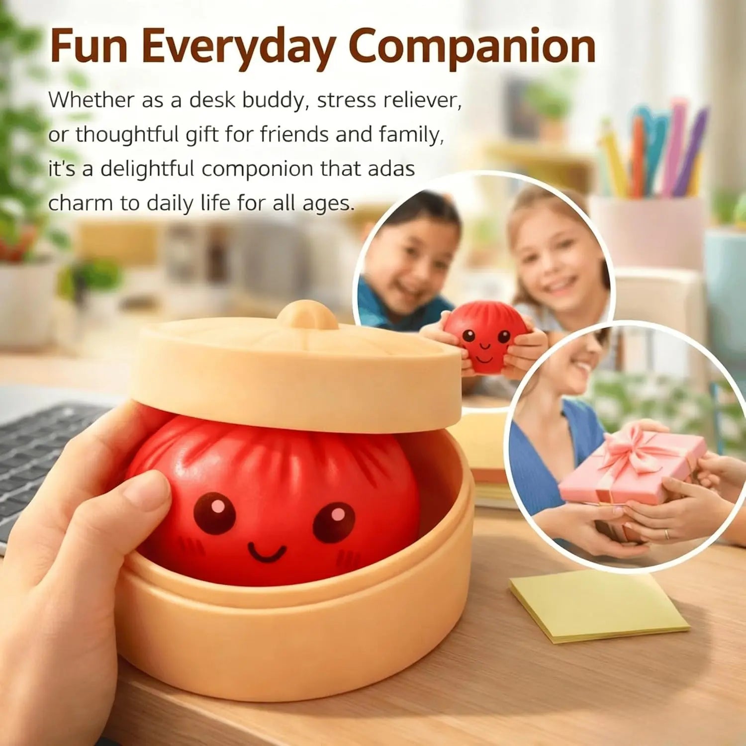 Simulation Flash Dumpling Pressure Ball Slow Rebound Soft Pinch Decompression Toy Office Desk Decor Birthday Gift Children&Adult