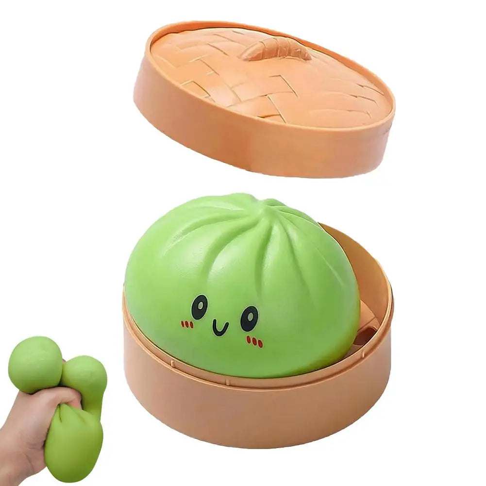Dumpling Stress Balls Fidget Sensory Toy Simulation Food with Little Steamer Squeeze Dough Ball Stress Relief Hand Toy 1pcs 2026